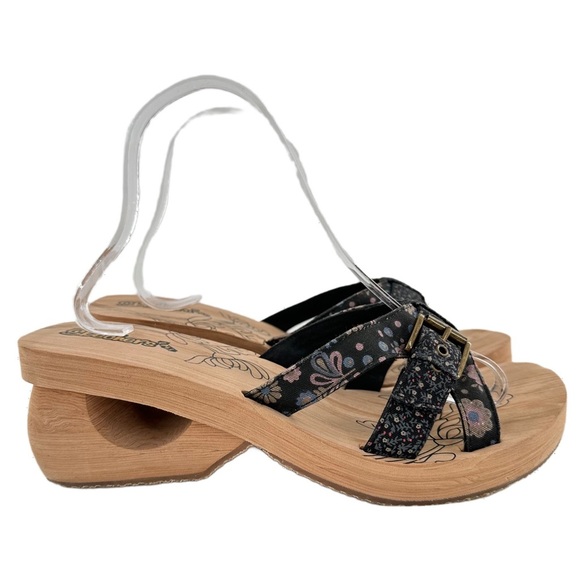 Sketchers Cali sandals 9 40.5 blue floral denim chunky platform foam y2k 90s - Picture 1 of 15